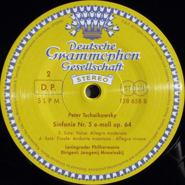 Бокс-сет Evgeny Mravinsky - Tchaikovsky Symphonies Nos. 4, 5 & 6 (Box) (Analogue) - 3LP - рис.12