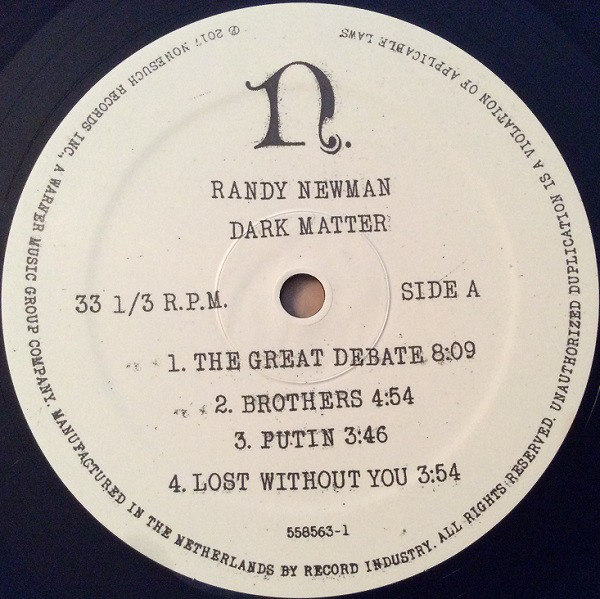 Виниловая пластинка Randy Newman - Dark Matter - рис.2