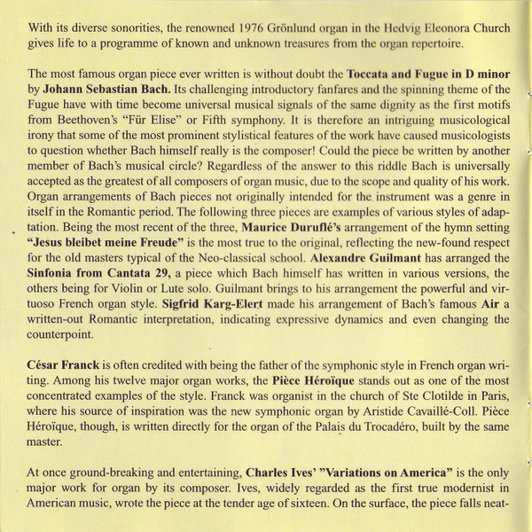 CD-диск Mattias Wager - Organ Treasures SACD - рис.2