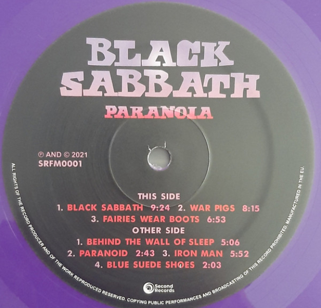 Виниловая пластинка Black Sabbath - Paranoia (BBC Sunday Show: London 1970) (coloured) LP - рис.2