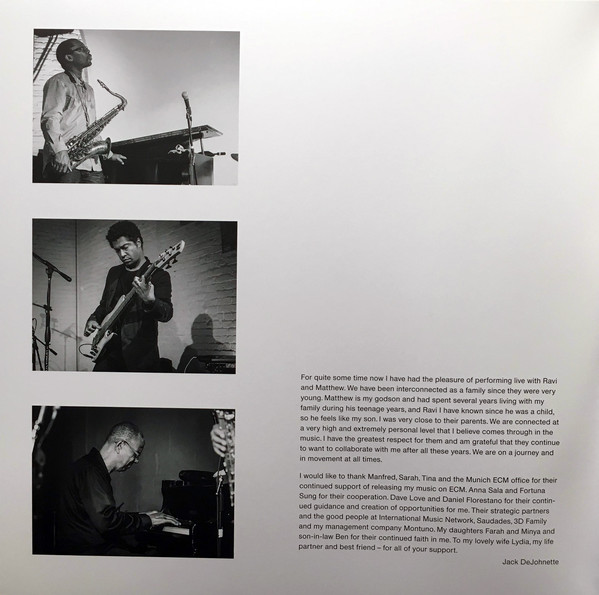 Виниловая пластинка Jack DeJohnette; Ravi Coltrane; Matthew Garrison - In Movement - рис.2