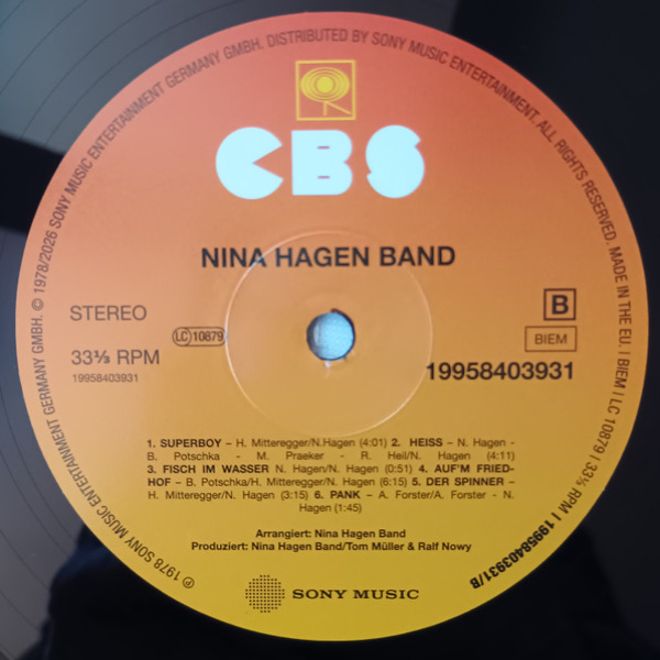 Виниловая пластинка Nina Hagen Band - Nina Hagen Band LP - рис.5