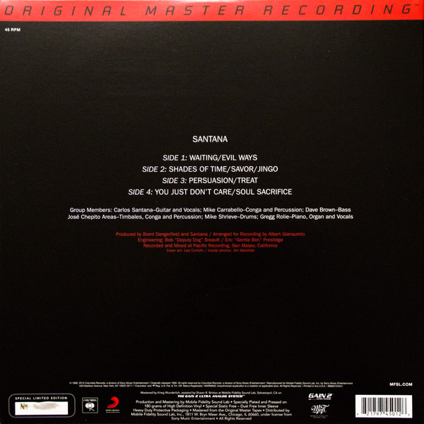 Виниловая пластинка Santana – Santana (MFSL) 2LP - рис.1