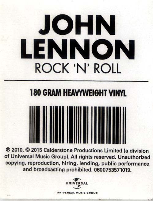 Виниловая пластинка John Lennon - Rock 'N' Roll - рис.2