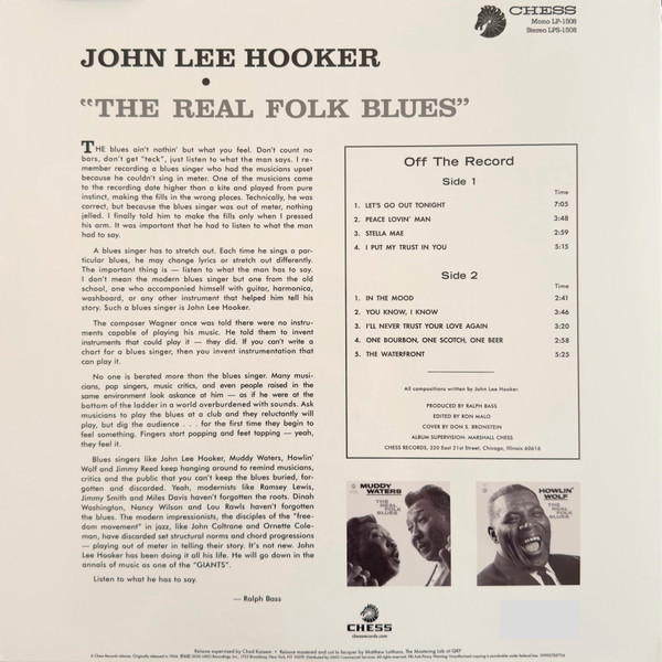 Виниловая пластинка John Lee Hooker - The Real Folk Blues (Analogue) LP - рис.4