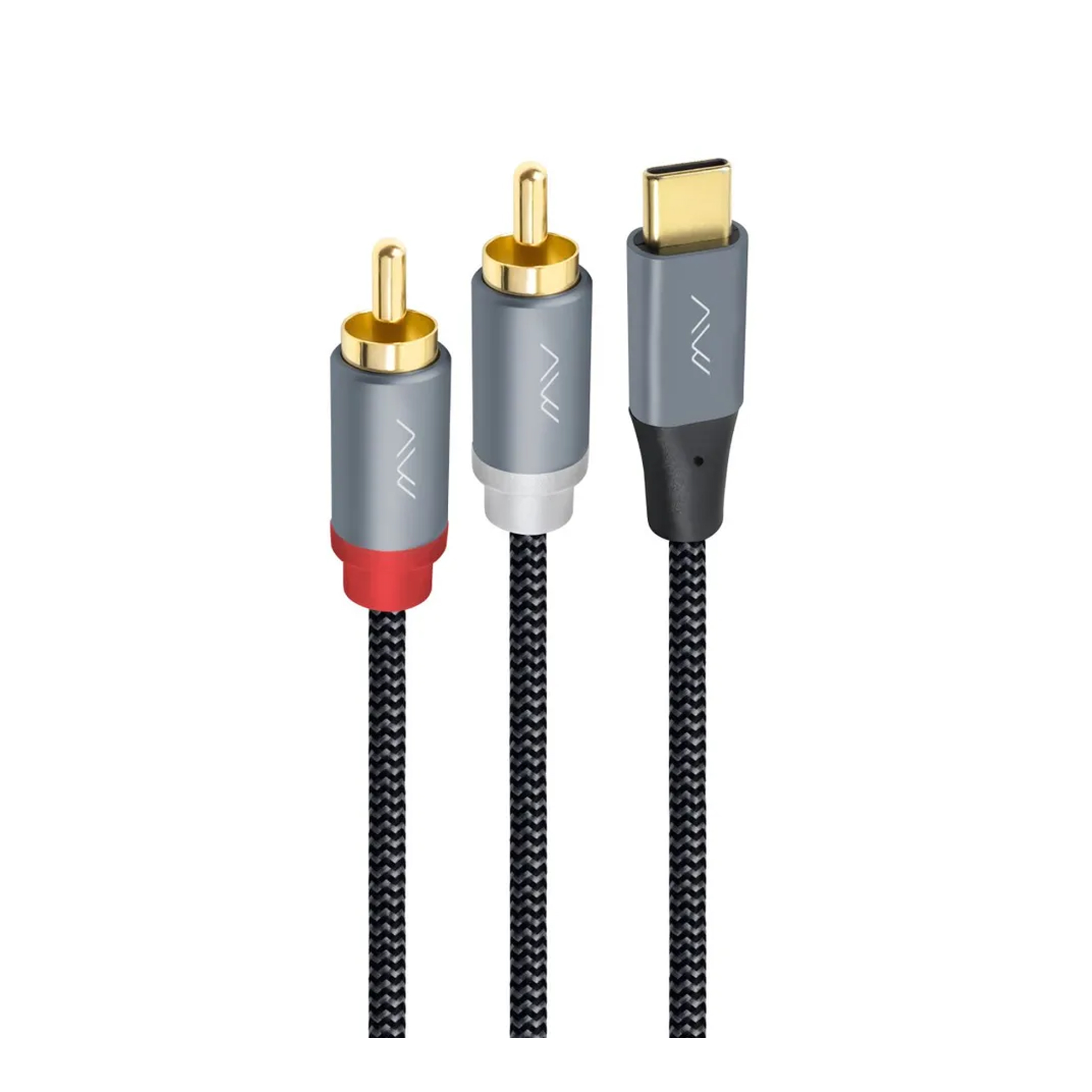 

Кабель Caweon, Серый, VISARIO AJ-5M Grey USB Type C (m) - 2xRCA(m) 5m