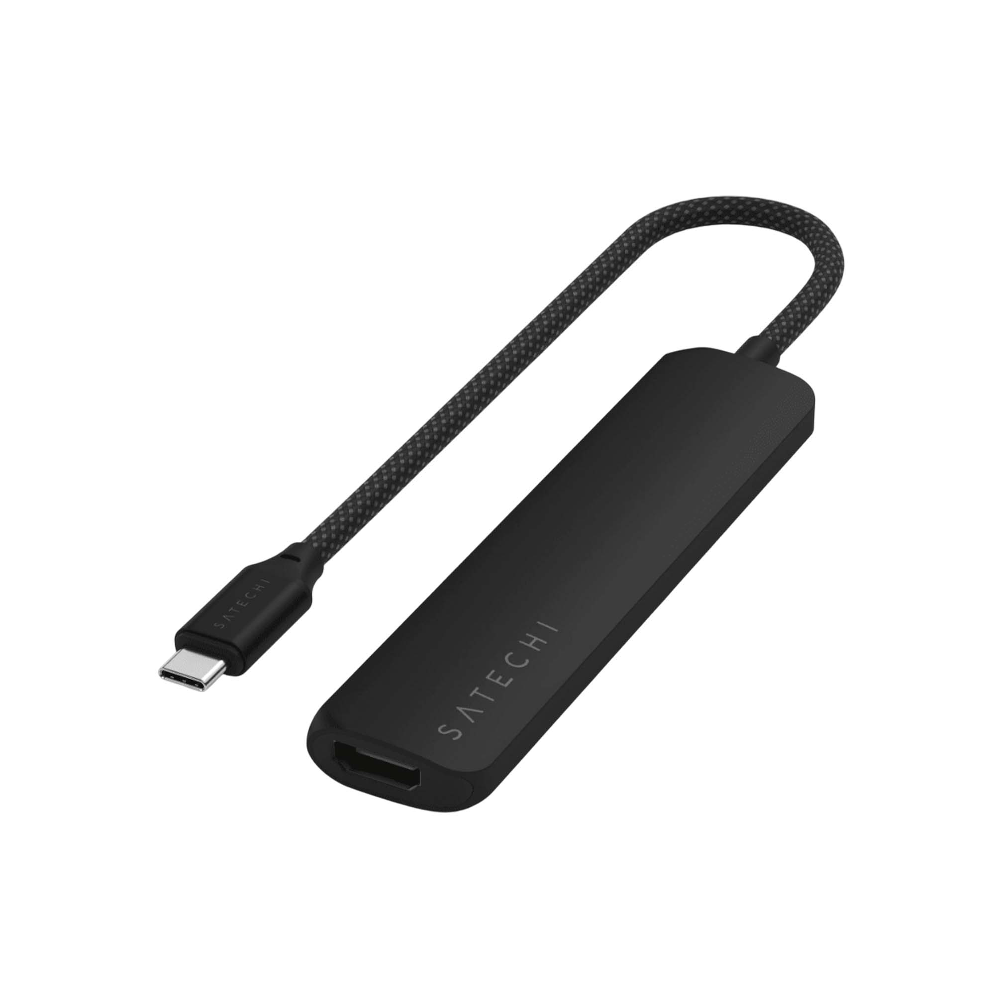 

USB HUB Satechi, Черный, 6-in-1 USB-C Slim Multiport Adapter 4K Black