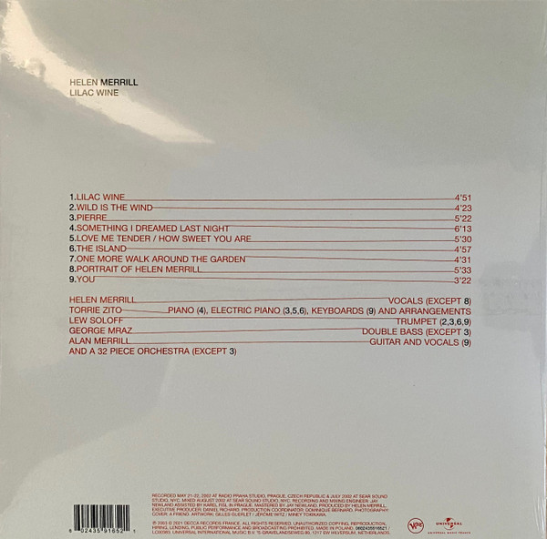 Виниловая пластинка Helen Merrill - Lilac Wine - LP - рис.1