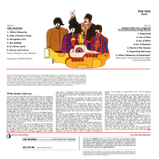Виниловая пластинка THE BEATLES YELLOW SUBMARINE - рис.1