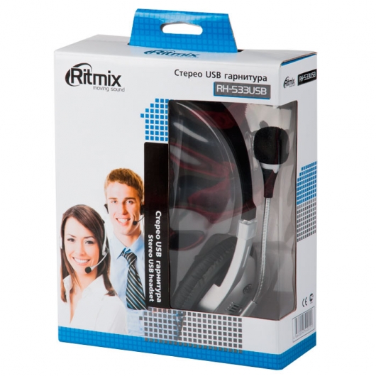 Гарнитура RITMIX RH-533 USB Silver - рис.1