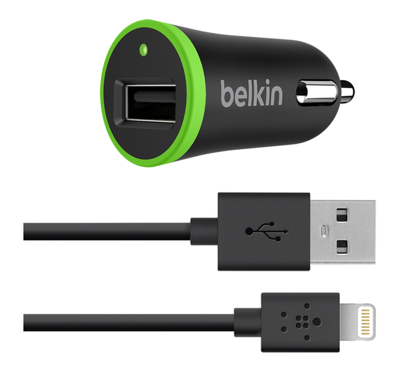 Автомобильное зарядное устройство Belkin Universal Car Charger 2.4A Lightning Black - рис.0
