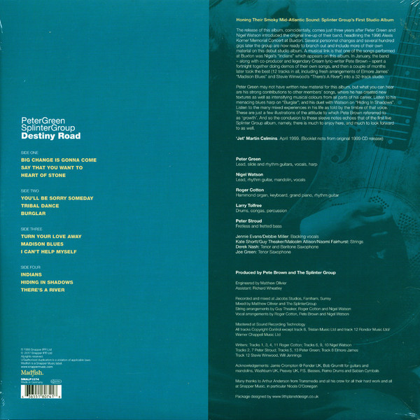 Виниловая пластинка GREEN PETER SPLINTER GROUP DESTINY ROAD 2 LP - рис.1