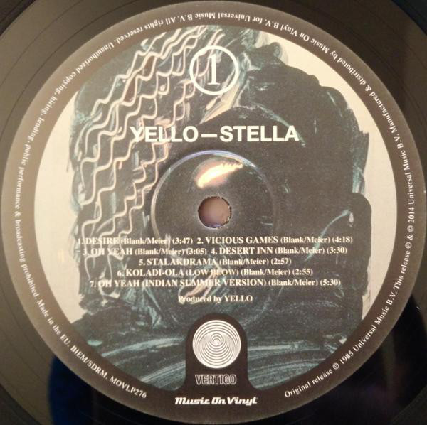 Виниловая пластинка Yello - Stella (2014) - рис.2
