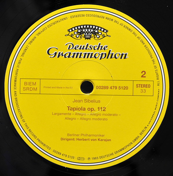 Виниловая пластинка Jean Sibelius; Berliner Philharmoniker; Herbert von Karajan - Finlandia · Valse Triste · Der Schwan Von Tuonela • Tapiola - рис.3