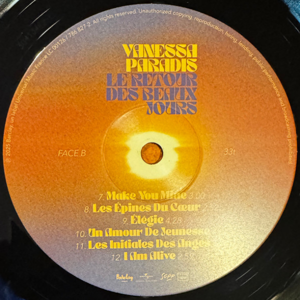 Виниловая пластинка Vanessa Paradis – Le Retour Des Beaux Jours LP - рис.6