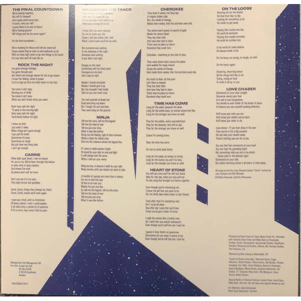 Виниловая пластинка Europe - The Final Countdown (coloured) LP - рис.6