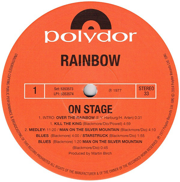 Виниловая пластинка Rainbow - On Stage - рис.3