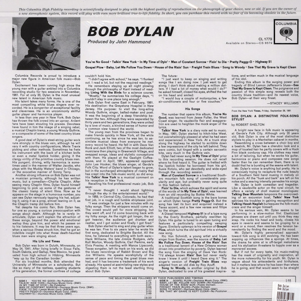 Виниловая пластинка Bob Dylan - Bob Dylan - рис.1