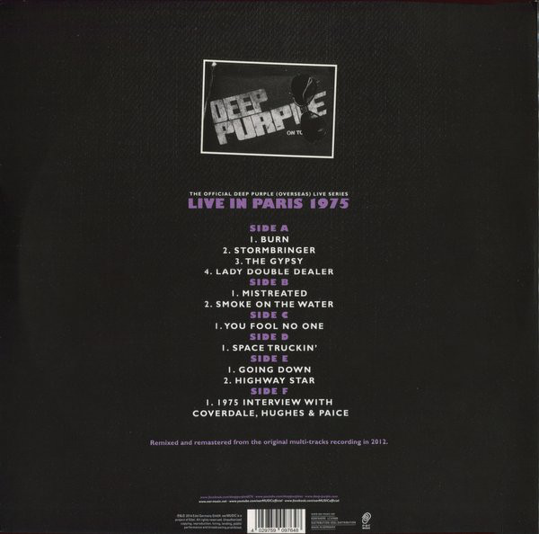 Виниловая пластинка Deep Purple - Live in Paris 1975 - рис.1