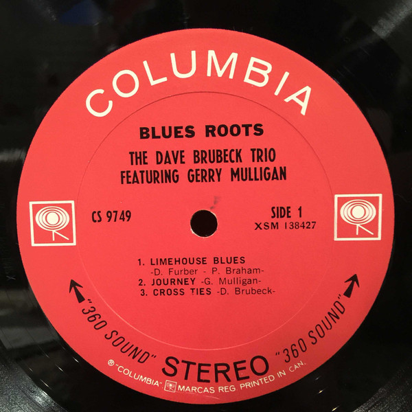 Виниловая пластинка The Dave Brubeck Trio; Gerry Mulligan - Blues Roots - рис.2