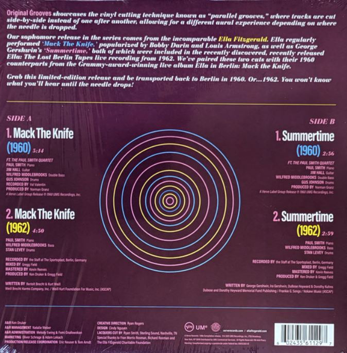 Виниловая пластинка Ella Fitzgerald - Ella In Berlin LP - рис.1