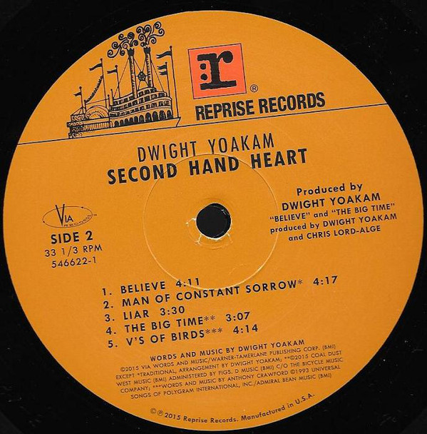 Виниловая пластинка Dwight Yoakam - Second Hand Heart - рис.2
