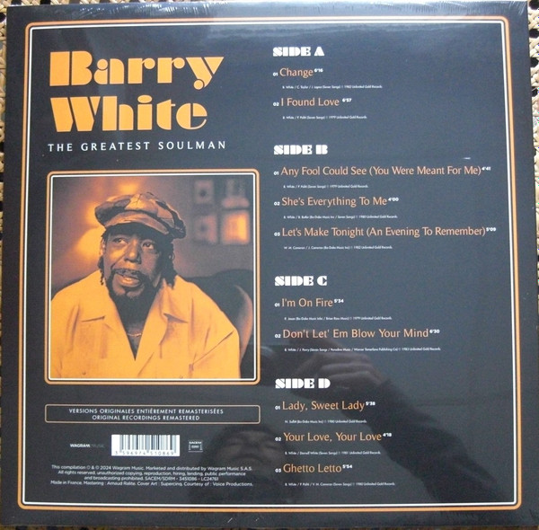 Виниловая пластинка Barry White – The Greatest Soulman - 2LP - рис.1