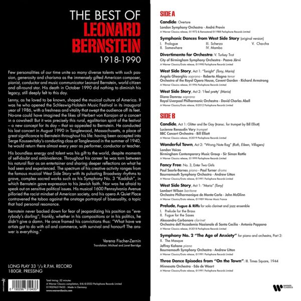 Виниловая пластинка Lenny - The Best of Leonard Bernstein LP - рис.1
