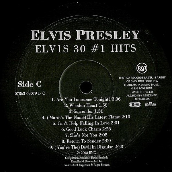 Виниловая пластинка Elvis Presley – ELV1S 30 №1 Hits 2LP - рис.4