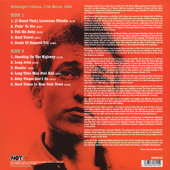 Виниловая пластинка Bob Dylan - Folksinger's Choice - рис.1
