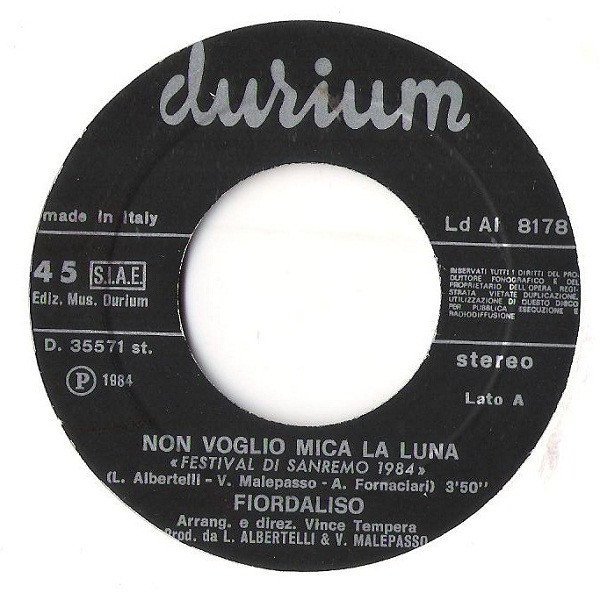 Виниловая пластинка Fiordaliso – Non Voglio Mica La Luna LP - рис.1