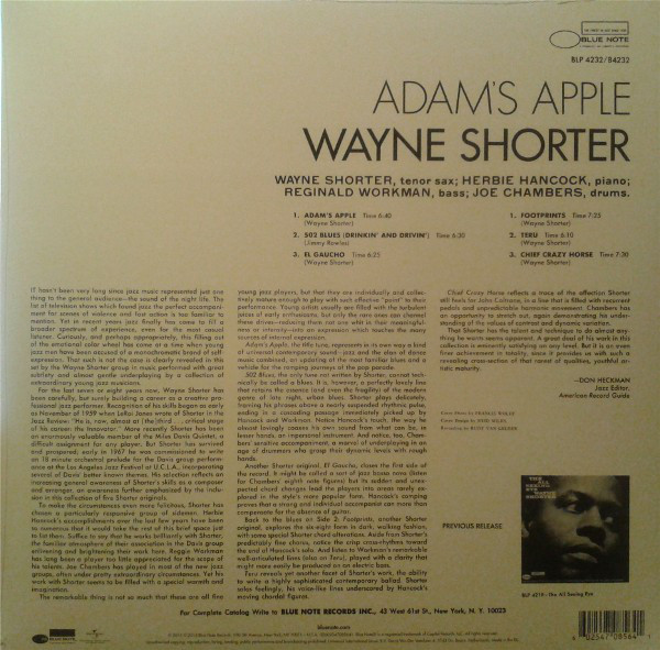 Виниловая пластинка Wayne Shorter - Adam's Apple - рис.1