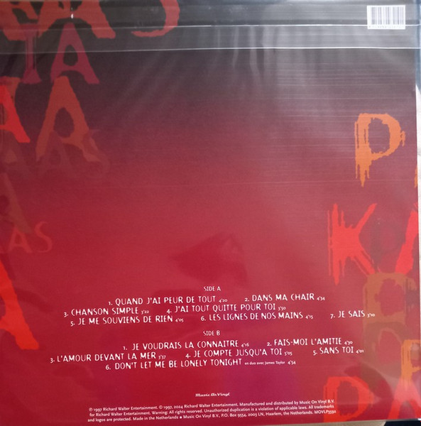 Виниловая пластинка Patricia Kaas – Dans Ma Chair LP - рис.1