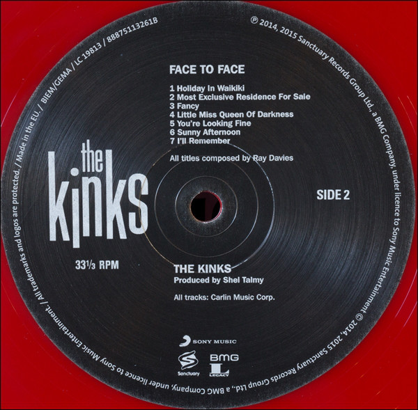 Виниловая пластинка The Kinks - Face To Face - рис.3