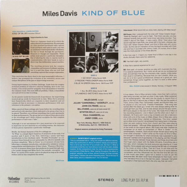 Пластинка Miles Davis – Kind Of Blue (Special Edition) LP - рис.1