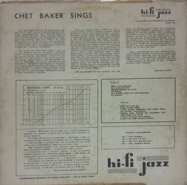 Виниловая пластинка Chet Baker Chet Baker Sings Blue Vinyl LP - рис.1