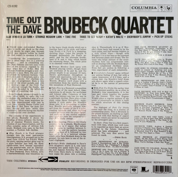 Виниловая пластинка The Dave Brubeck Quartet – Time Out LP - рис.1