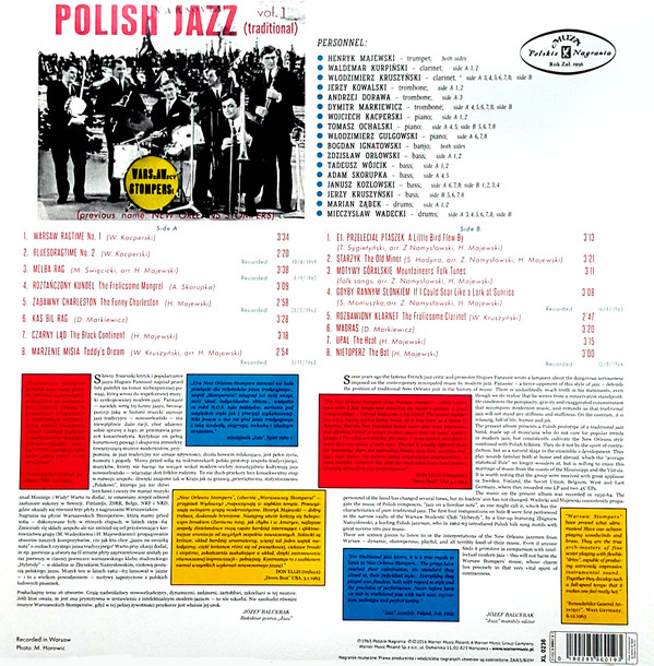 Виниловая пластинка Warsaw Stompers - New Orleans Stompers - рис.1
