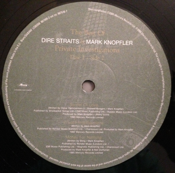 Виниловая пластинка Dire Straits & Mark Knopfler – Private Investigations (The Best Of) - 2LP - рис.5