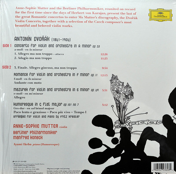 Виниловая пластинка Dvorak, Mutter; Berliner Philharmoniker, Manfred Honeck - Violin Concerto LP - рис.1