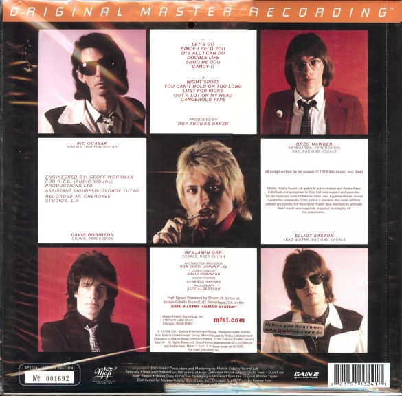 Виниловая пластинка The Cars – Candy-O - Mobile Fidelity - LP - рис.1