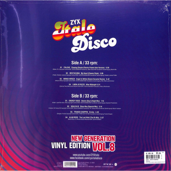 Виниловая пластинка Various – ZYX Italo Disco New Generation Vol.8 LP - рис.1