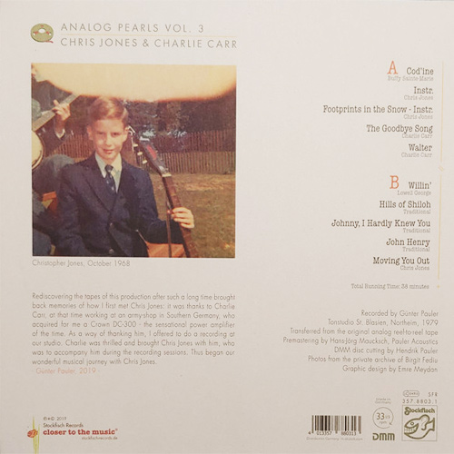 CD-диск Chris Jones & Charlie Carr - Analog Pearls Vol. 3 SACD - рис.1