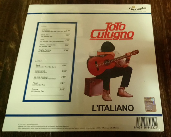 Виниловая пластинка Toto Cutugno L'Italiano LP - рис.1