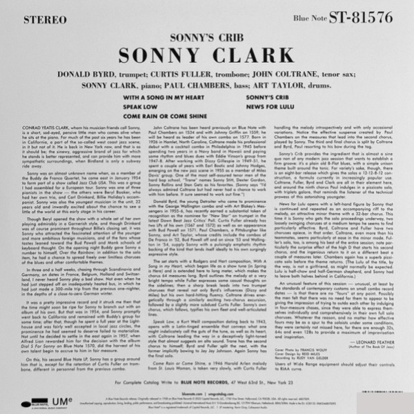 Виниловая пластинка Sonny Clark – Sonnys Crib LP - рис.2