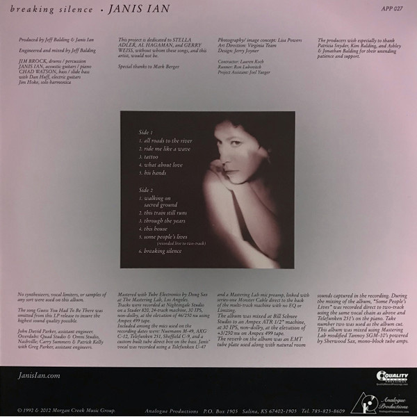 Виниловая пластинка Janis Ian - Breaking Silence - (Analogue productions) LP - рис.1