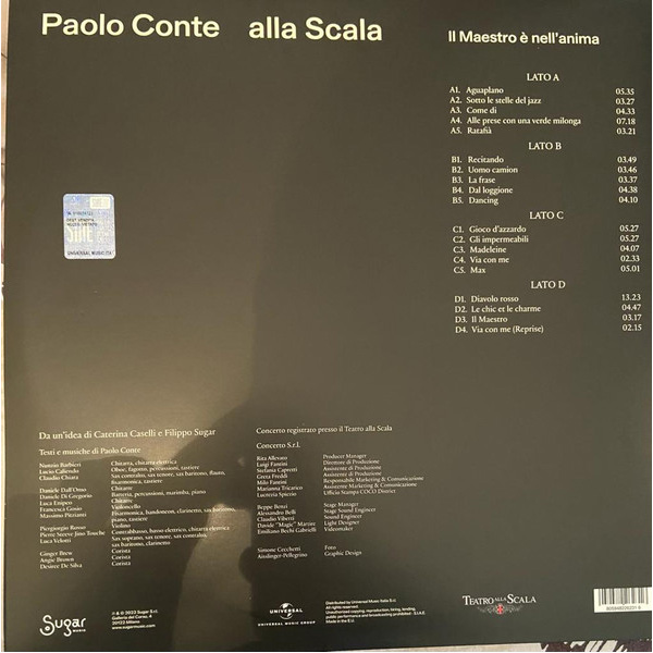 Виниловая пластинка Paolo Conte Alla Scala - Il Maestro E Nellanima LP - рис.2