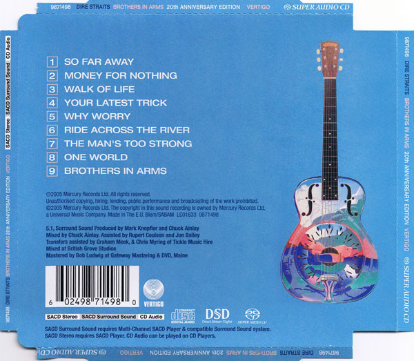 Виниловая пластинка Dire Straits ‎– Brothers In Arms SACD - рис.1