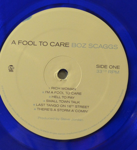 Виниловая пластинка Boz Scaggs - A Fool To Care - рис.2
