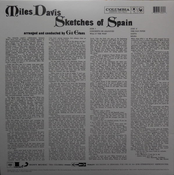 Виниловая пластинка Miles Davis - Sketches Of Spain - рис.2